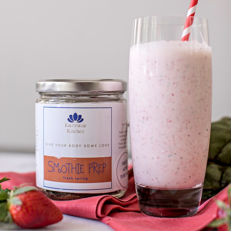 Picture of smoothie prep: fresh spring